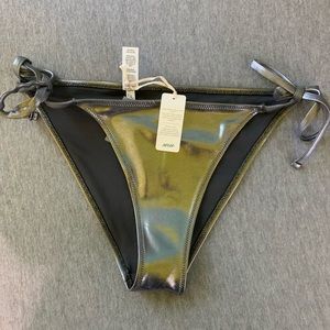metallic bathing suit bottoms - NEVER WORN!!